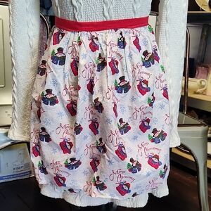Merry Christmas Snowman Apron